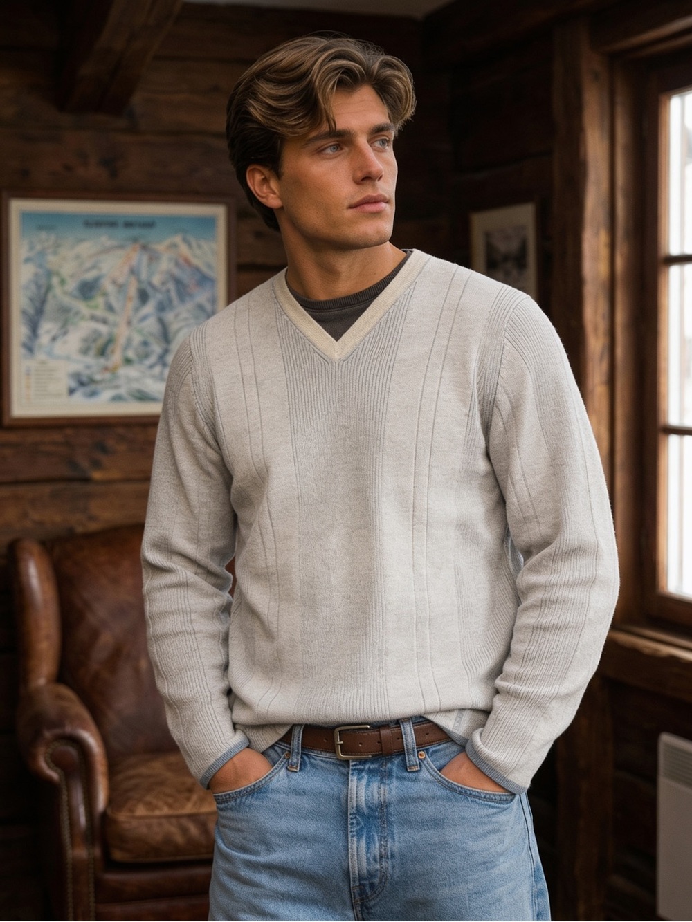 Men's V-Neck Guess Jeans
